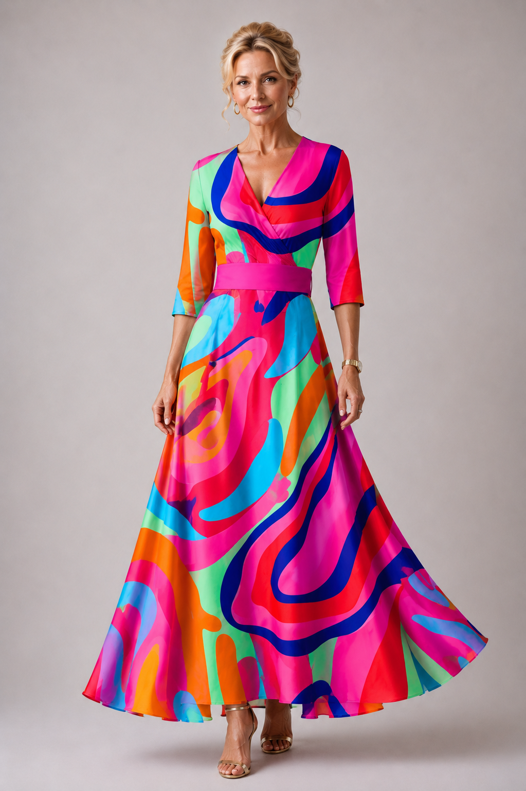 Olivia New York™ | Comfortable dress for every day with V-neck