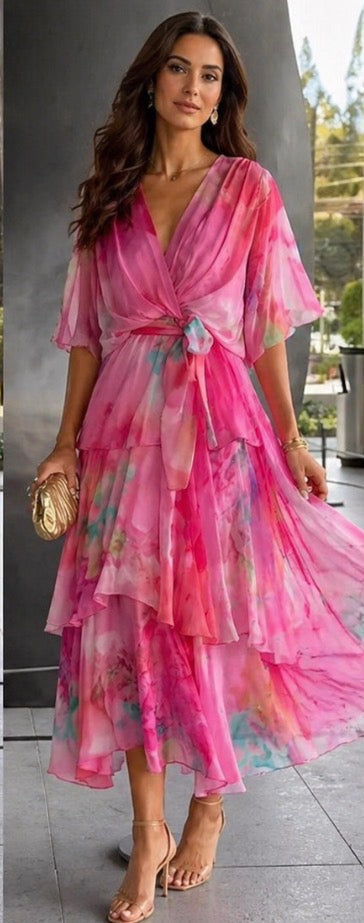 Olivia New York™ | Layered Floral Sun Dress