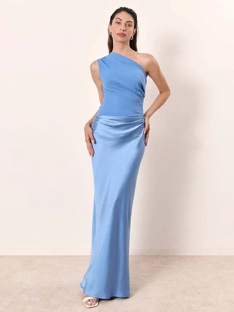 Olivia New York™ | Maxi Dress with a Guilt in Satin
