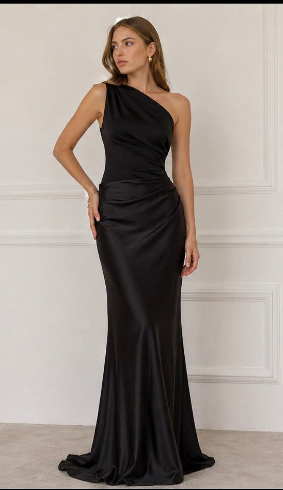 Olivia New York™ | Maxi Dress with a Guilt in Satin