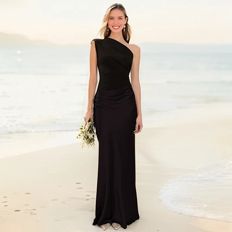 Olivia New York™ | Maxi Dress with a Guilt in Satin