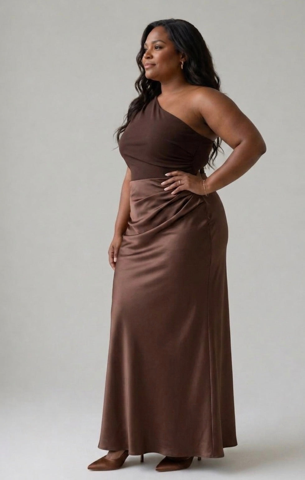 Olivia New York™ | Maxi Dress with a Guilt in Satin