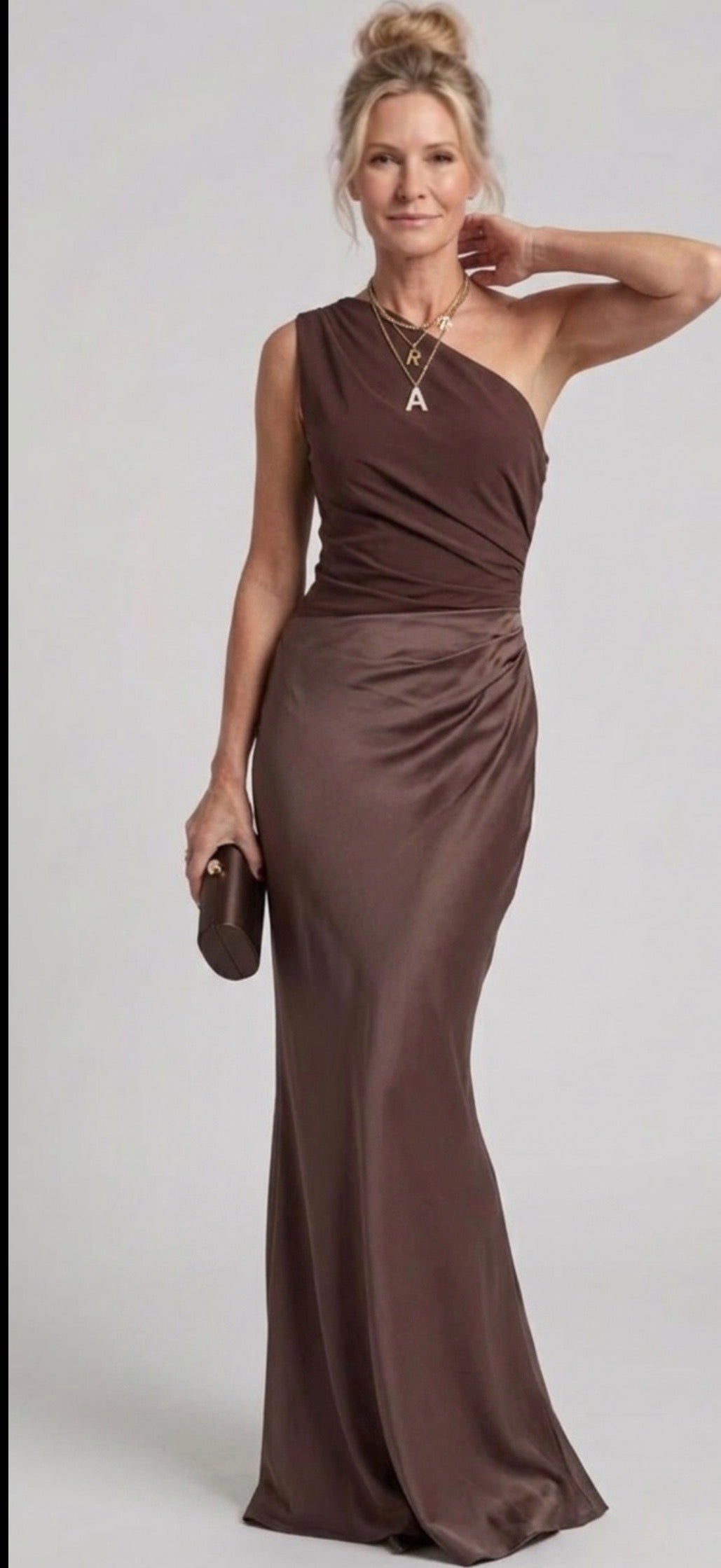 Olivia New York™ | Maxi Dress with a Guilt in Satin