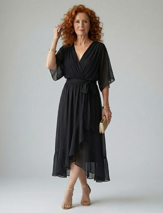 Elric | Light Drape Midi Dress