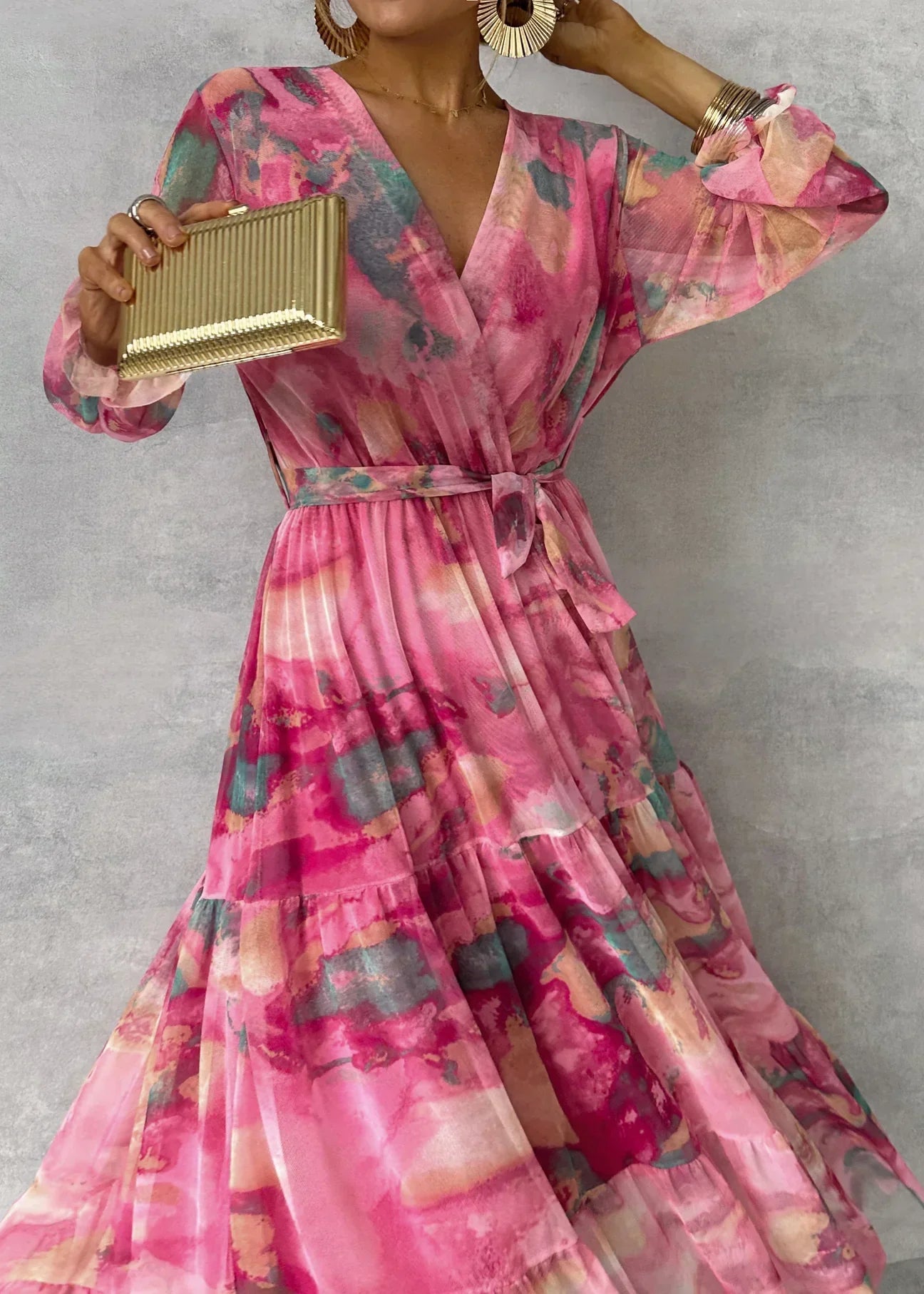 Olivia New York™ | Wrap Dress with Floral Print