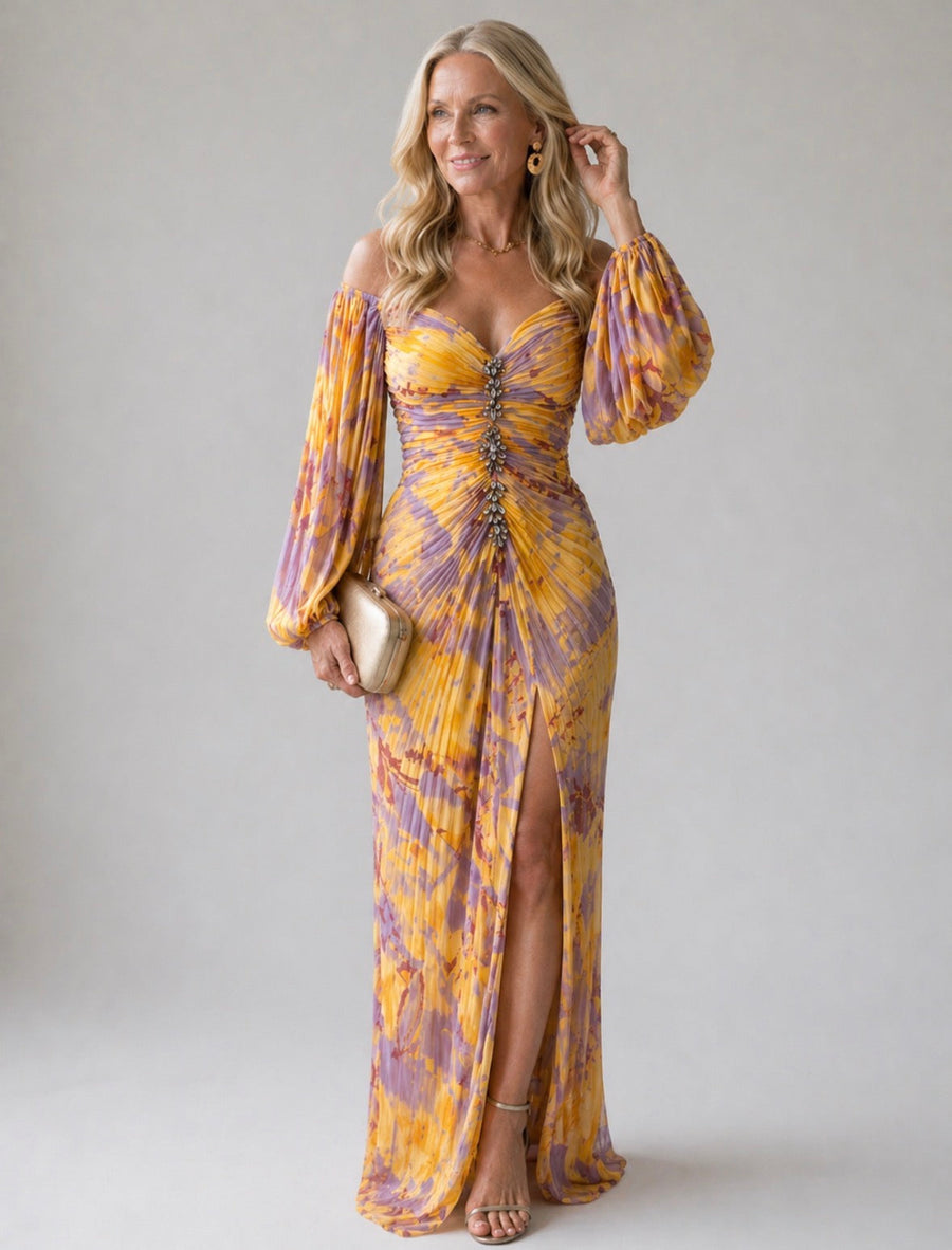 Olivia New York™ | Elegant Dress with V-Neck
