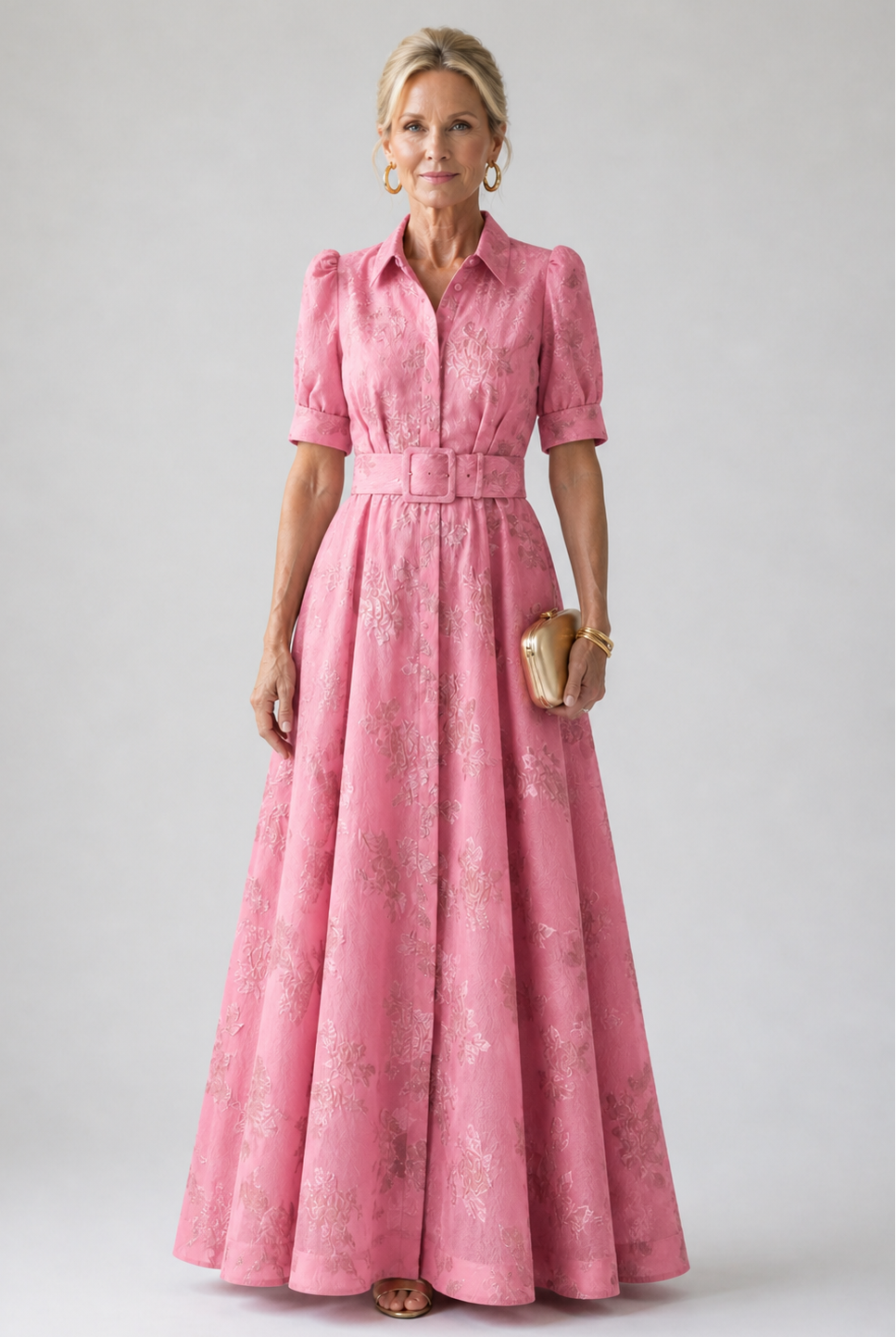 Olivia New York™ | Belted Floral Maxi Dress