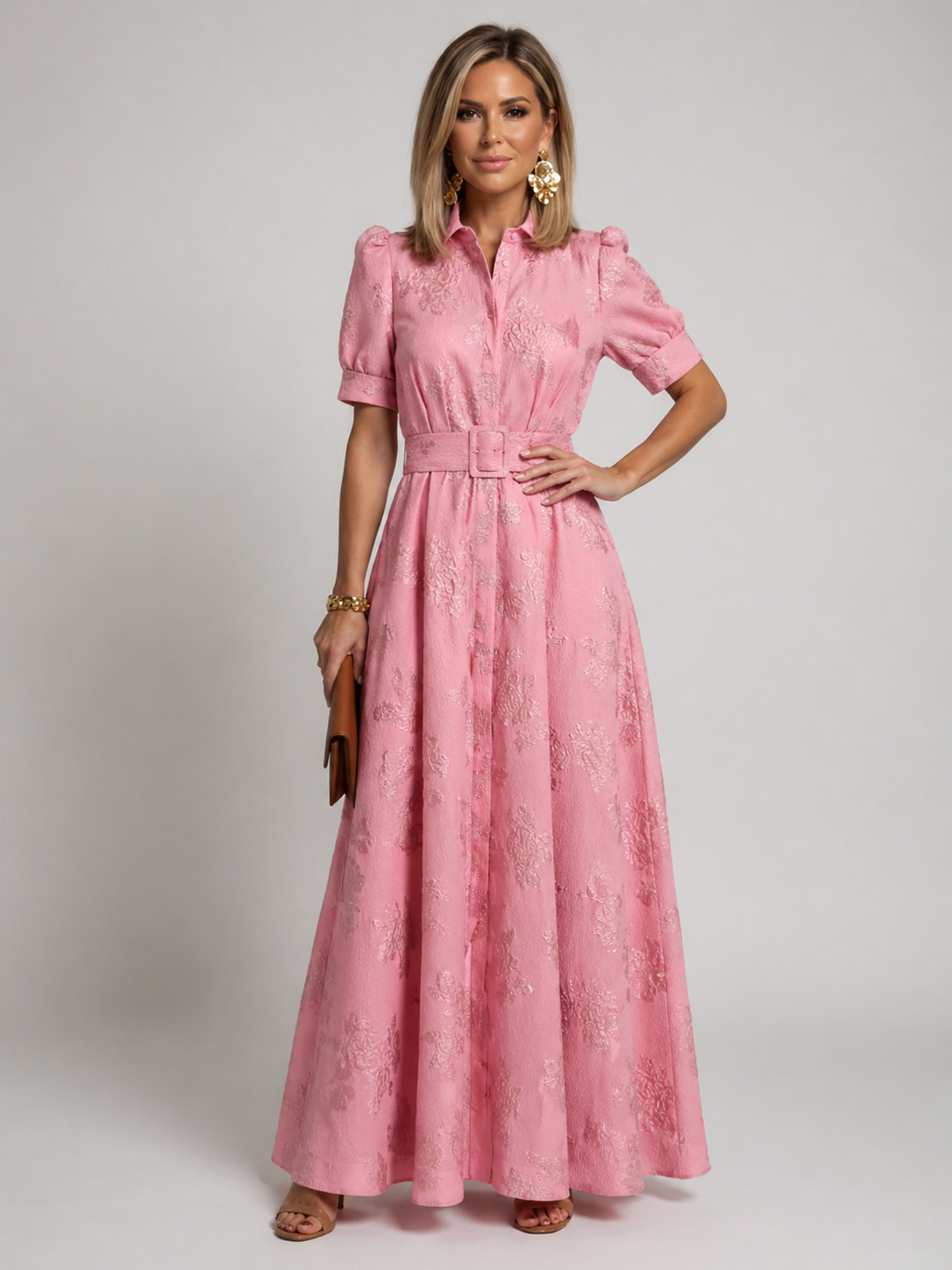 Olivia New York™ | Belted Floral Maxi Dress