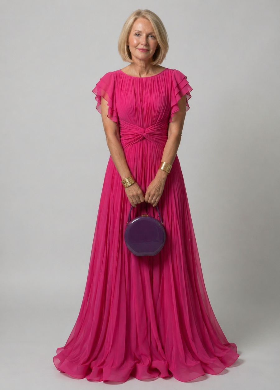Olivia New York™ | Pleated Evening Dress