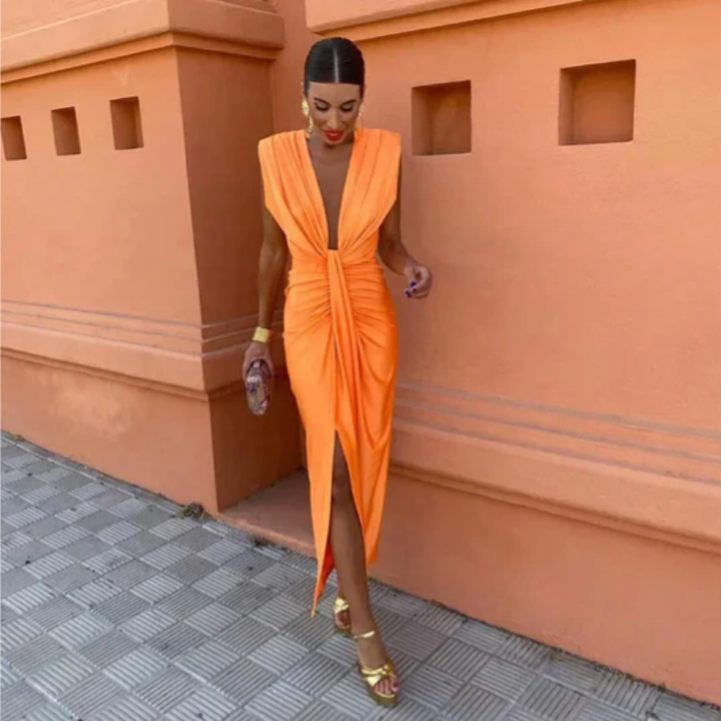 Olivia New York™ | Elegant Pleated Dress