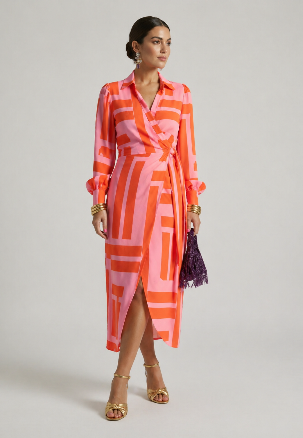 Olivia New York™ | Printed Wrap Dress