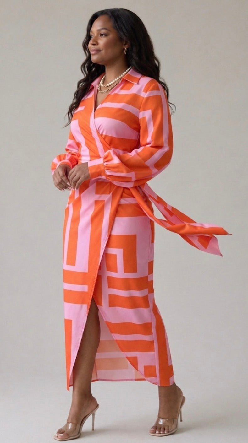 Olivia New York™ | Printed Wrap Dress