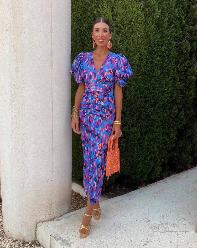 Olivia New York™ | Dress with Puff Sleeves