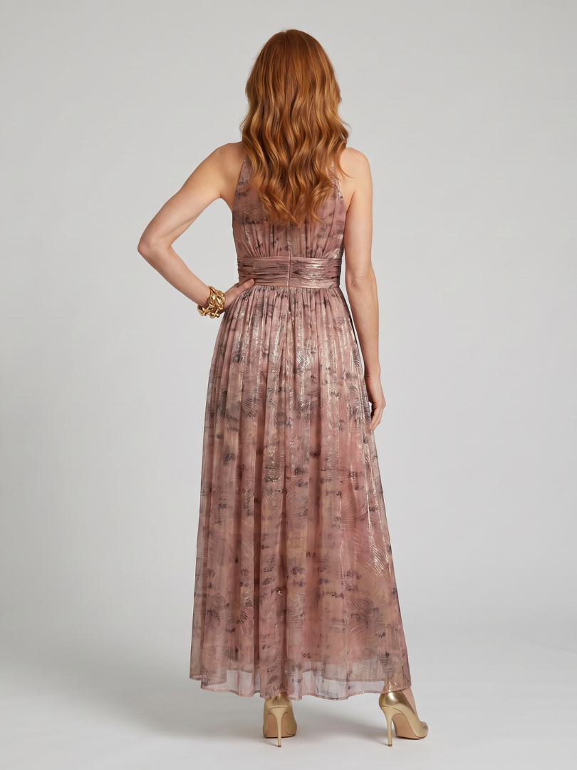 Olivia New York™ | Textured Finish Sleeveless Midi Dress