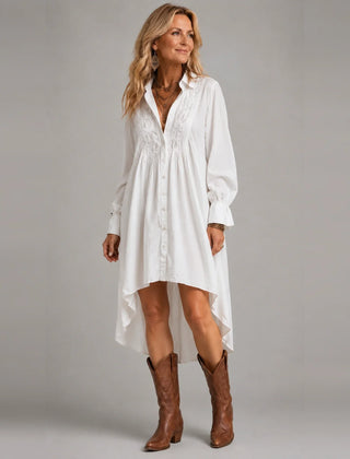 Lucia | Lace Detail Shirt Dress