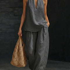 Zoe™ – Sleeveless Top and Wide Pants