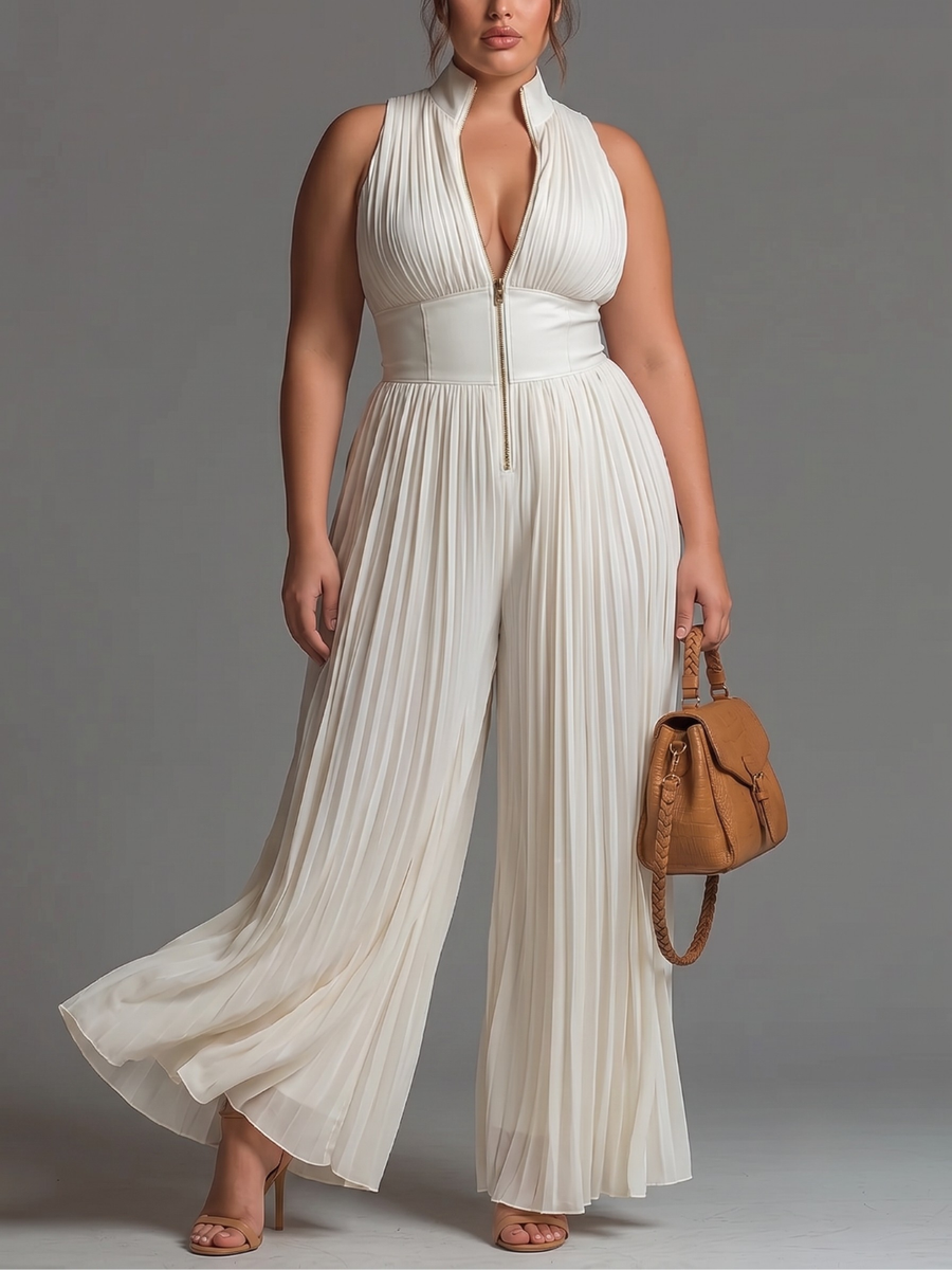 Laura™ - Elegant Pleated Jumpsuit