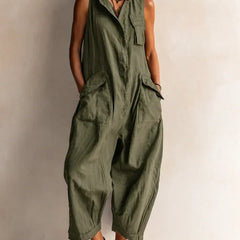 Alessia™ - Casual Sleeveless Cargo Jumpsuit