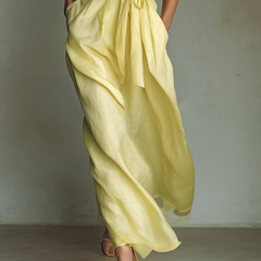 Anisha™ - Summer Linen Maxi Shirt Dress