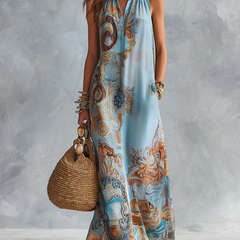 Azzurra | Mediterranean Resort Maxi Dress