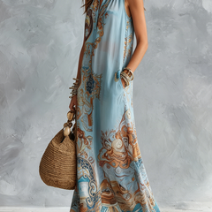 Azzurra | Mediterranean Resort Maxi Dress