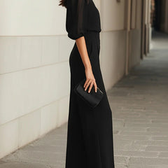 Valentina | Three-Piece Set with Sheer Camisole Top and Wide-Leg Trousers