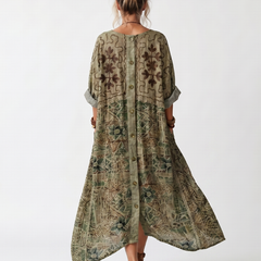 Aleta | Button Front Oversized Pocket Midi Dress