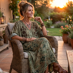 Aleta | Button Front Oversized Pocket Midi Dress
