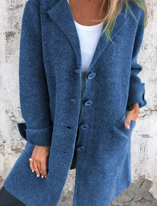 Harper | Women's Relaxed-Fit Long Button-Front Lapel Coat