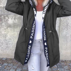 Aria | Women's Hooded Drawstring Midi Parka Coat