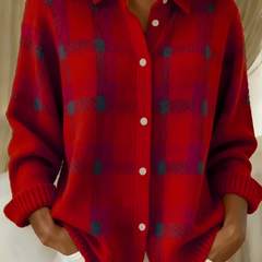 ANNA | PLAID KNIT CARDIGAN